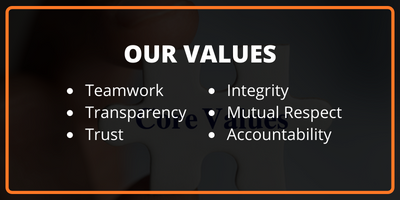 about us - Our Values