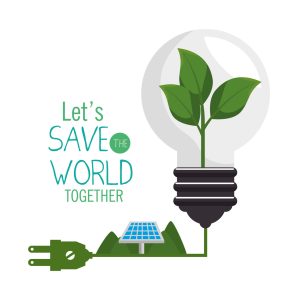 save the world concept icon vector illustration design